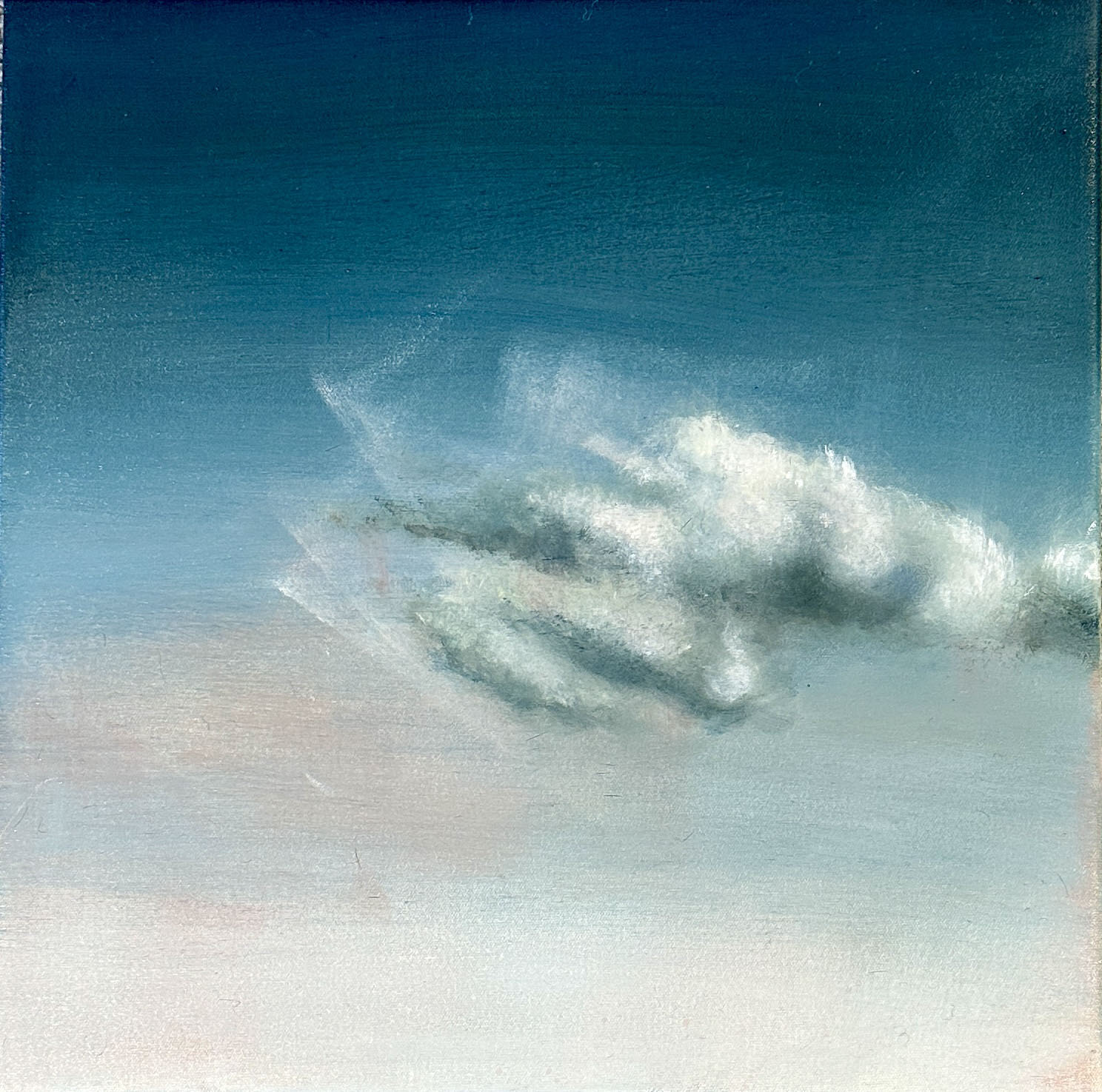 Julia Norton, 'Taught to fly', oil on canvas, 37x 37cm